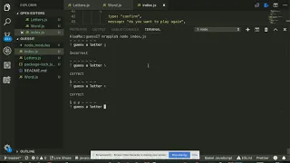 Guess word with node js assignment NUBootCamp
