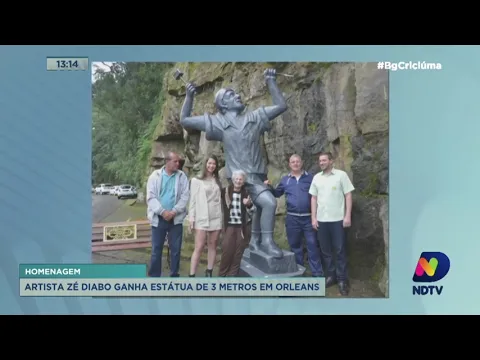 Estátua em homenagem a Zé Diabo é inaugurada em Orleans