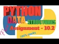 Coursera 10 2 Assignment solution Python data structures10 2 assignment solution