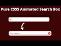 Animated Search Box using HTML CSS Simple Animated Search Bar