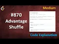 Advantage Shuffle Live Coding with Explanation Leetcode - 870