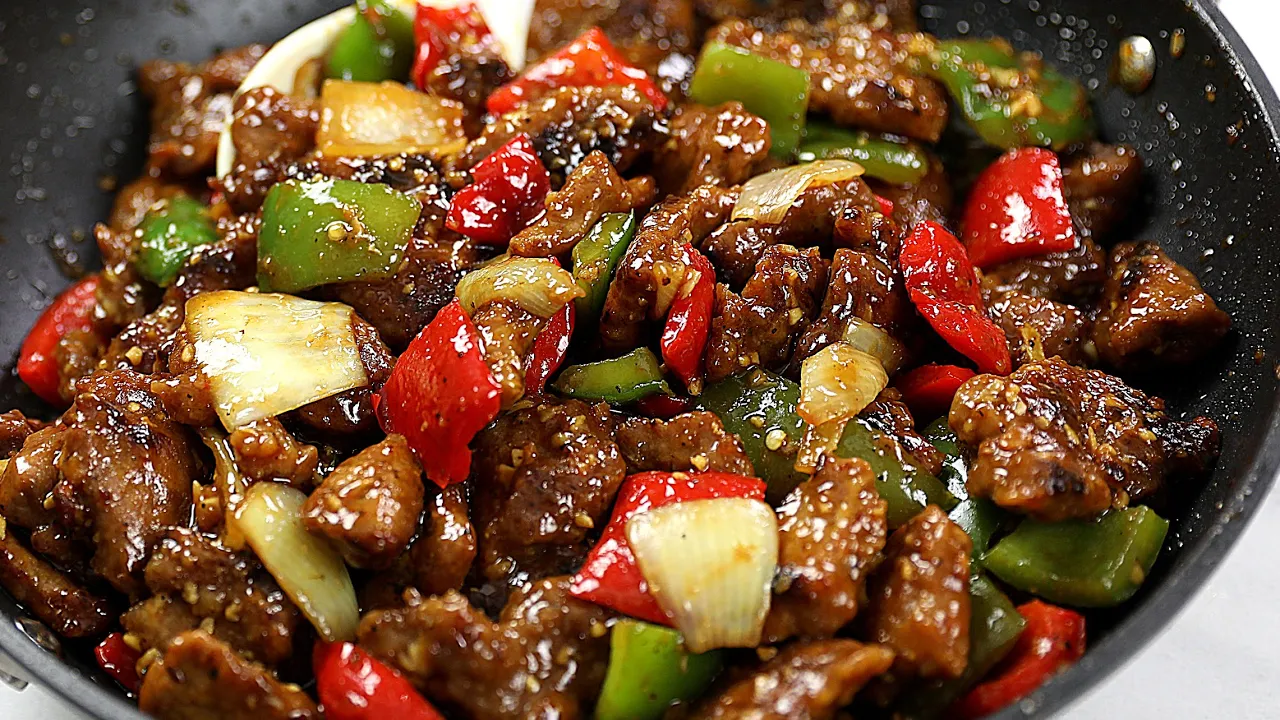 Simple Chinese Black Pepper Beef Stir Fry Recipe | Wok Wednesdays
