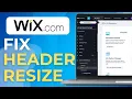 How to Fix Header Resize on Wix Shrink Scroll Behavior