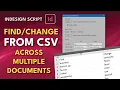 InDesign Script Find Change CSV Multi Doc