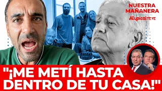 ¡TE METISTE CON MI FAMILIA! Simón Levy publica fotos de AMLO y familia recibiendo dinero del n*rco