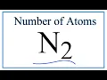 How to Find the Number of Atoms in N2 Nitrogen gas
