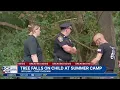 Boy flown to hospital counselor also injured after tree crashes down at Wayland camp
