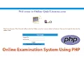 Online exam system using php Mysql tutorial