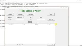 Restaurant Billing System Python tkinter Project part 5 updating database and extracting all bills