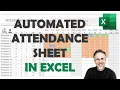 Automated Attendance Sheet in Excel with Formula Download Attendance Sheet Template