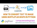 How to Convert Text to Image using Matplotlib Plotting in Python Python Image Automation