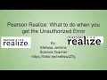 Fixing the Unauthorized Error In Pearson Savvas Realize