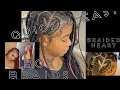 How To Braid a Heart Feed In Box Braids
