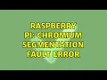 Raspberry Pi chromium segmentation fault error