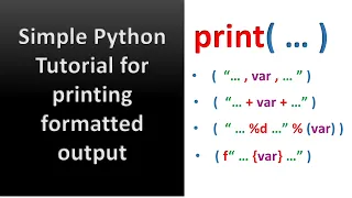 Simple Python Tutorial for printing formatted output