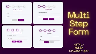 Create a Multi-Step Form with Progress Bar using HTML CSS JavaScript T