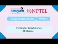 Python For Data Science Week 2 NPTEL Answers 2025