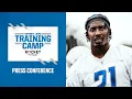 Alex Anzalone Romeo Okwara and Tracy Walker III meet with the media at Detroit Lions Training Camp