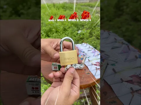 QUAL BOMBINHA ESTOURA O CADEADO? 🧨🔐 #comentandu