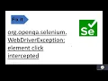 how to resolve element click intercepted exception in selenium