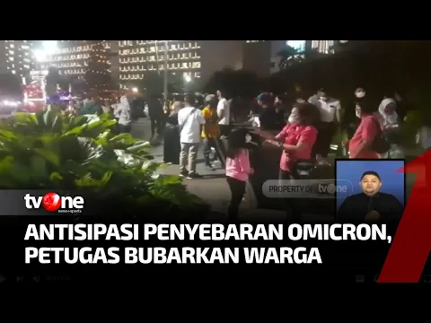 Rayakan Tahun Baru, Aparat Bubarkan Kerumunan di Bundaran HI