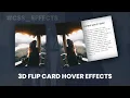 3d Flip Card Hover Effects CSS Hover Effects