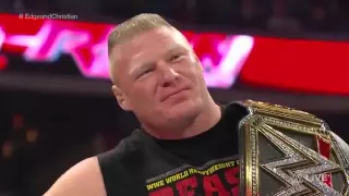 بروك ليسنر يعود ويقاطعه جون سينا عرض الرو بتاريخ 29 12 2014 