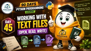Day 45 Python Tutorial Working with Text Files open read write Edulexis