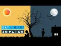 Day Night Simulation with pure CSS and JavaScript