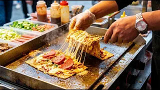 Spicy Fire Chicken Grilled Cold Noodles with Gooey Cheese