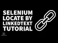 How to Locate Element by LinkedText Tutorial Selenium Java