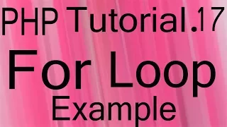 Php Bangla Tutorial Part 17 For Loop example