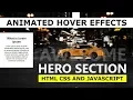 Change Full Screen Image on Hover Html CSS Javascript - Hero Section Hover Effects