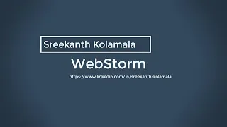 WebStorm Creating a Sample Node js Project