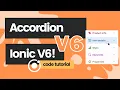 How to use the Ionic 6 Accordion Component with React Ionic Framework