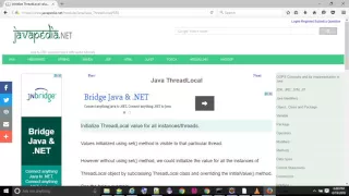 Initialize ThreadLocal value for all javapedia net