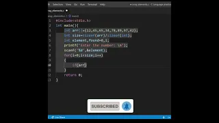 How to search an element in the array with index C Language shorts