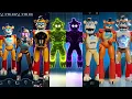 Glamrock Freddy Versions and Extra Skins FNaF AR Animations