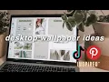 LAPTOP DESKTOP WALLPAPER IDEAS tiktok macbook customization background aesthetic canva tutorial