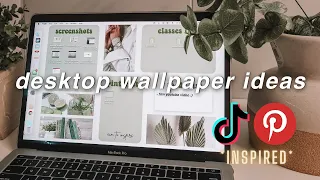 LAPTOP DESKTOP WALLPAPER IDEAS tiktok macbook customization background aesthetic canva tutorial
