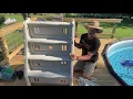 How to Assemble and Install Vinyl Works Above Ground Pool Steps - Ladder STEP by STEP