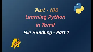 Python Programming in Tamil File Handling Part 1