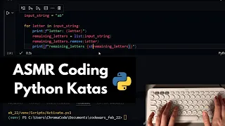 ASMR Coding Katas in Python keyboard typing soft-spoken