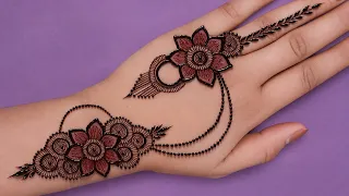 Mehndi design easy and simple andbeautiful New beautiful simple back handmehndi design /#henna