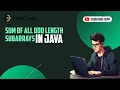 Leetcode 1588 Sum of All Odd Length Subarrays Java Solution Explained Hindi