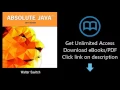 Absolute Java 6th Edition