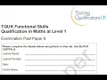 Download Lagu Functional Skills Maths L1 Examination Paper 6 TQUK