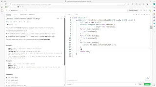 LeetCode 2956 Find Common Elements Between Two Arrays Java