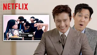 Lee Jung-jae and Lee Byung-hun React to Fan-Made Squid Game Content Netflix