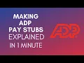 How To Make ADP Pay Stubs 2024
